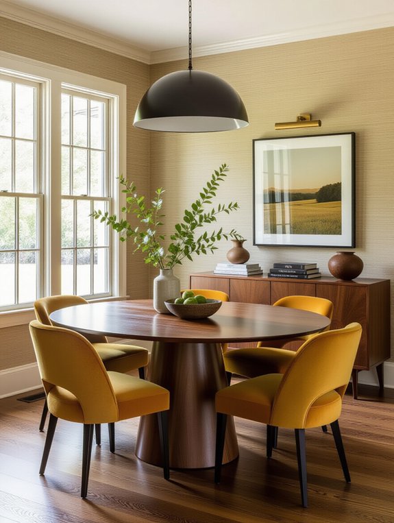 warm inviting dining space