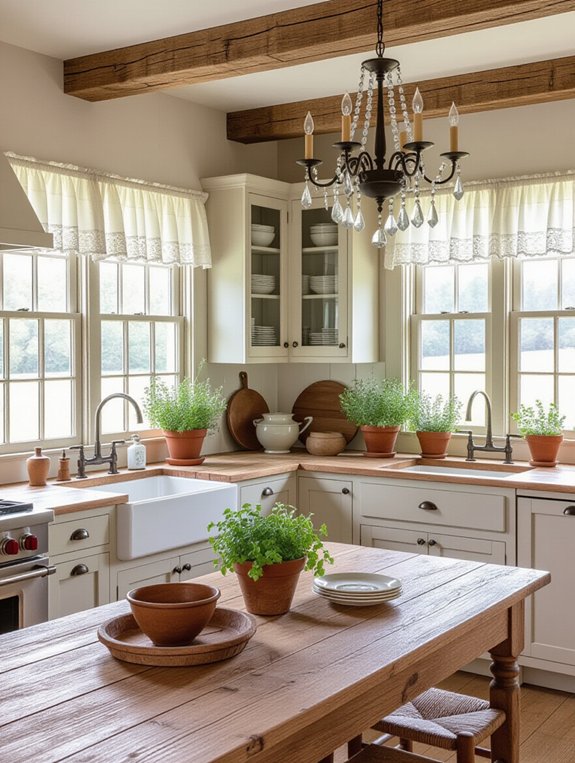 warm rustic kitchen charm