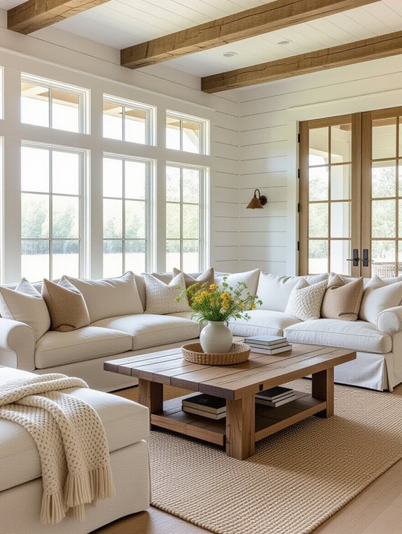 welcoming farmhouse entry design