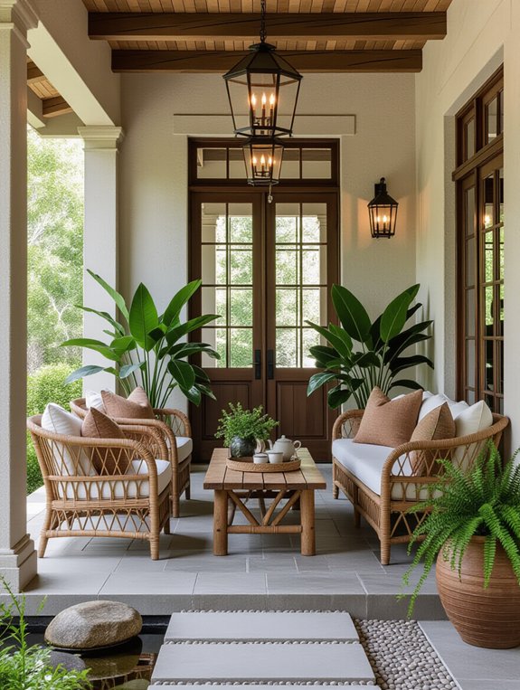 zen inspired porch retreat