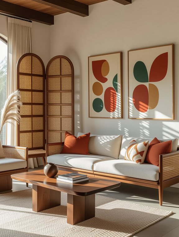 artistic mid century room dividers