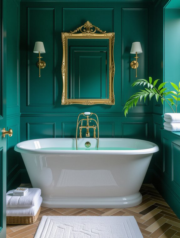 bold teal and brass elegance