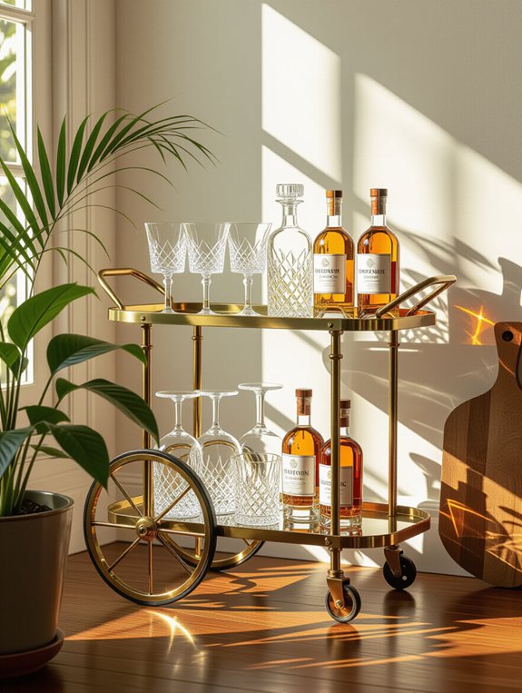 charming vintage cart bar