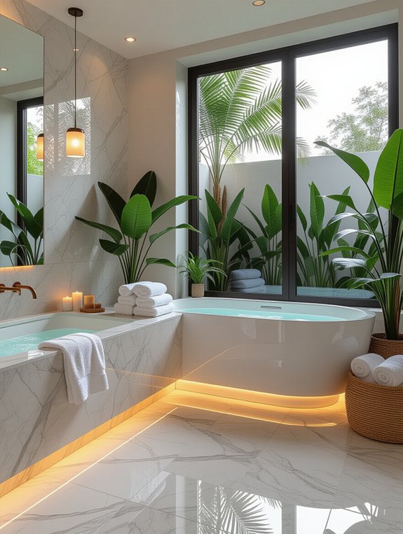 comfortable heated bathroom floors