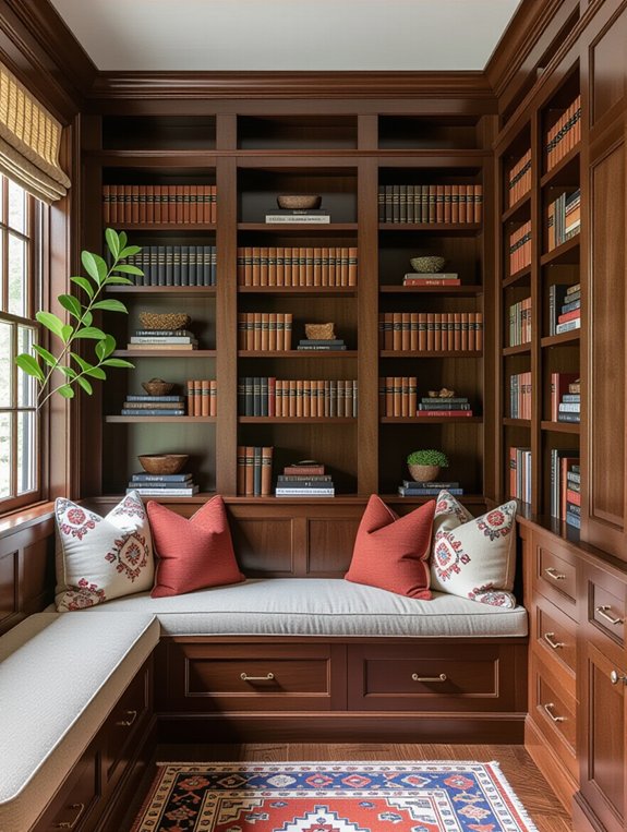 cozy book nook seating