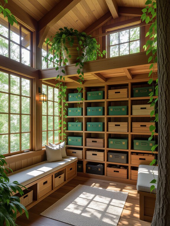 cozy elevated storage space
