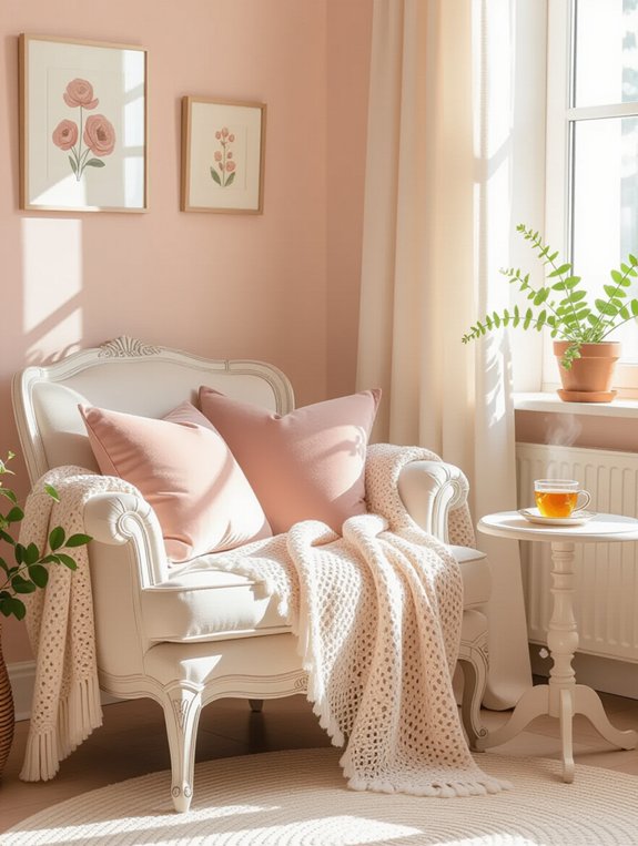 cozy peachy pink retreat