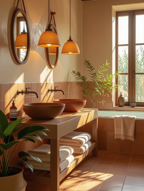 cozy terracotta lamp ambiance