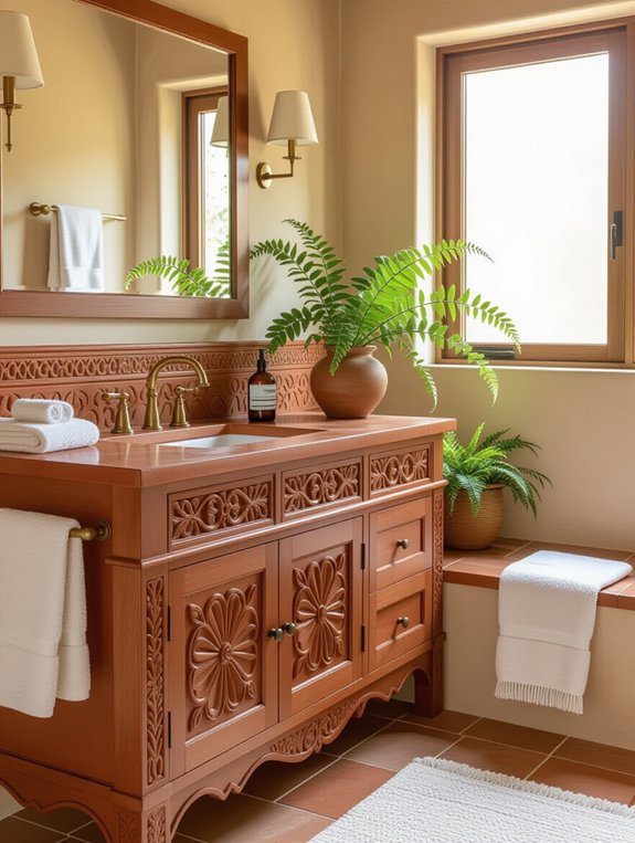 custom terracotta vanity designs