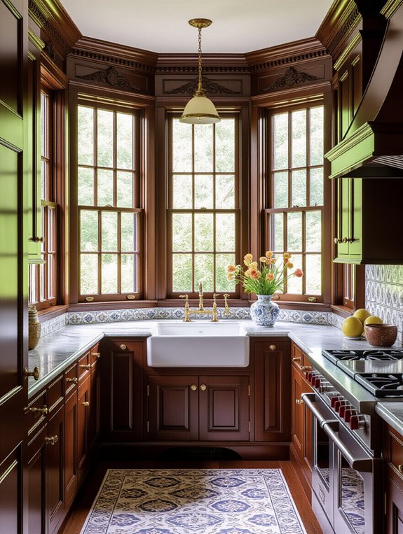 elegant victorian kitchen detailing