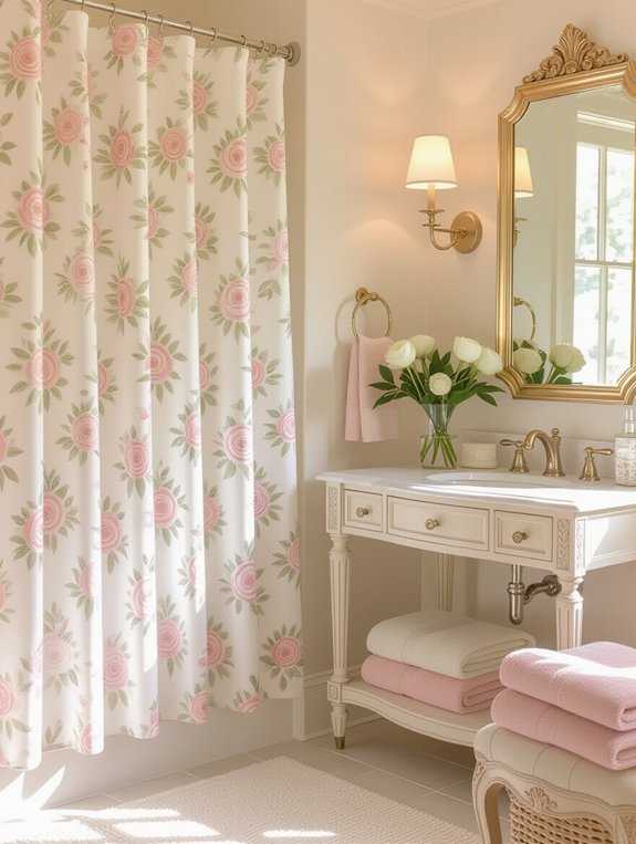 glamorous luxurious shower curtains