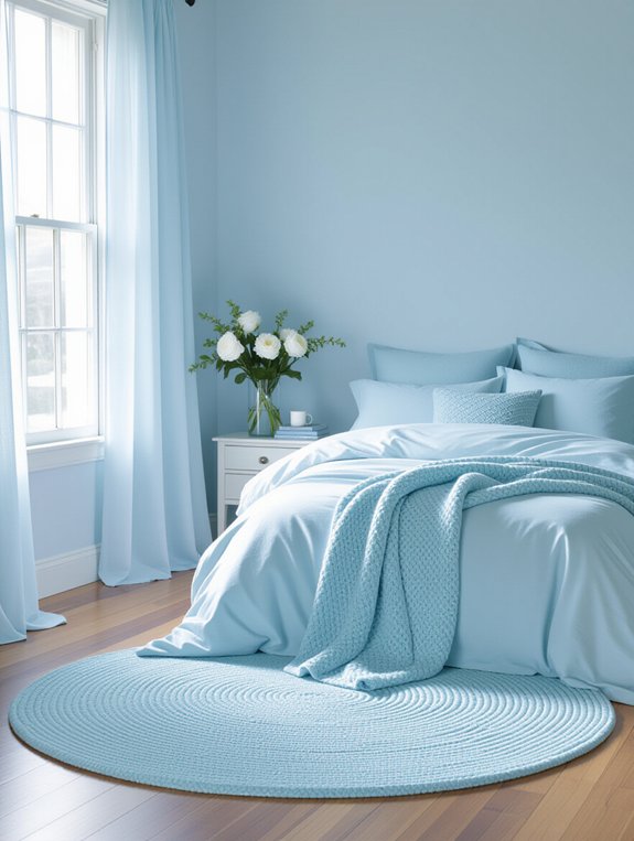 light blue comfort rug