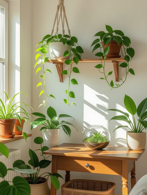low maintenance indoor plant decor