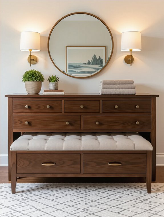 multi functional dresser seating solution