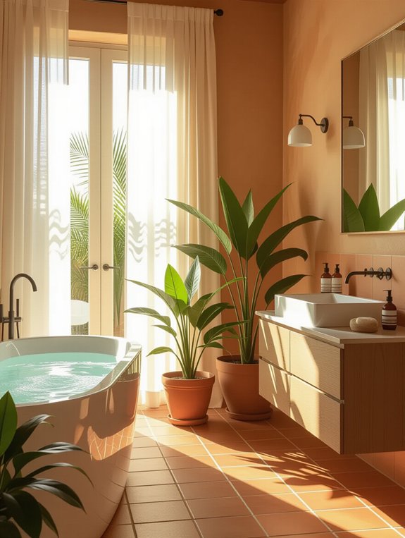 natural ambiance with planters