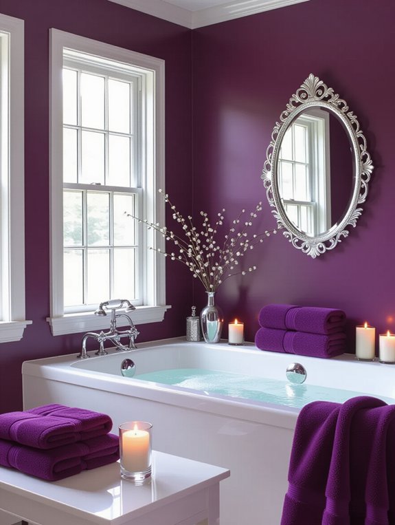 opulent plum and silver