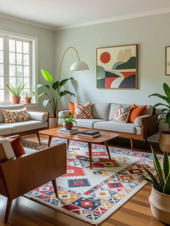 retro rugs enhance spaces