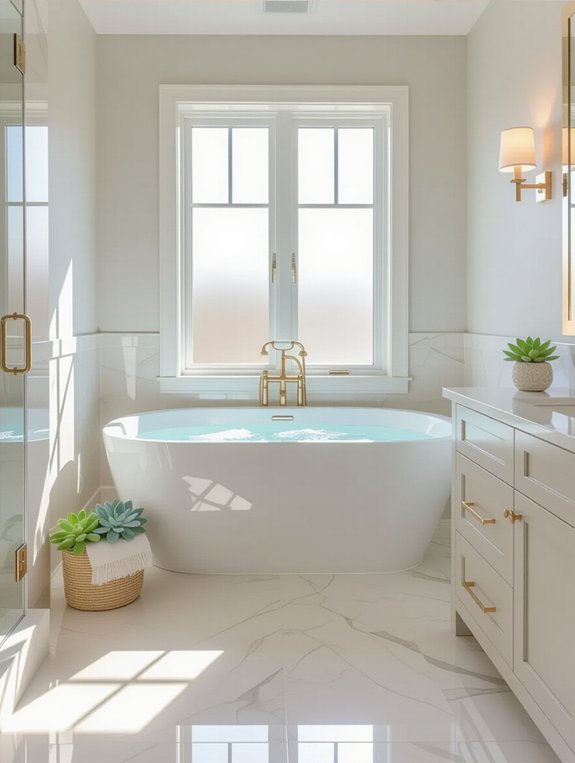 serene bathroom color palettes