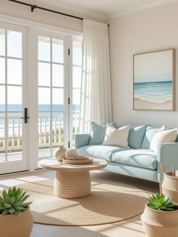 serene beach inspired home decor