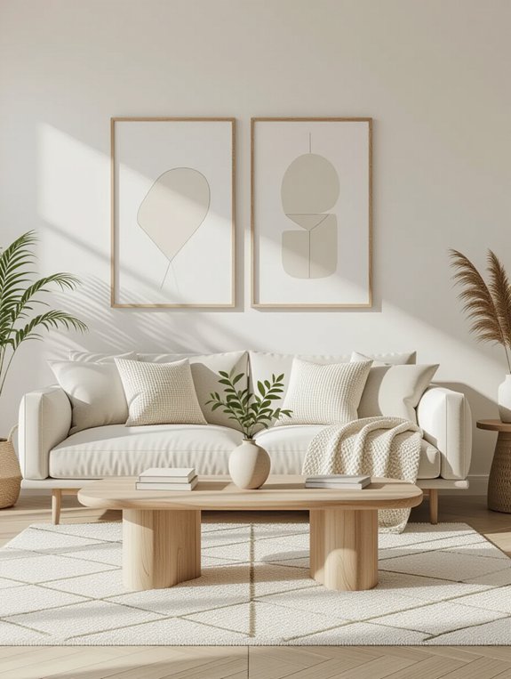 serene clutter free living space