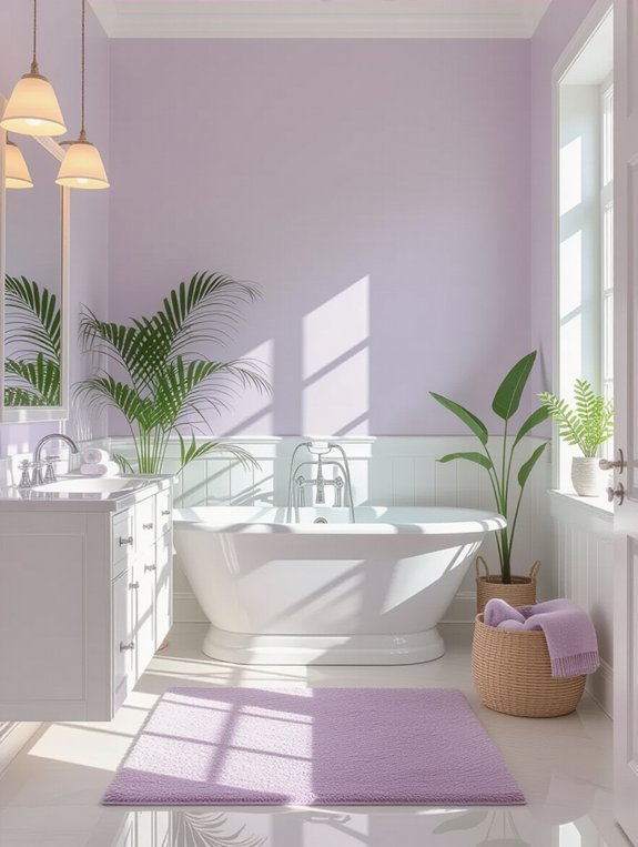 serene lilac and ivory