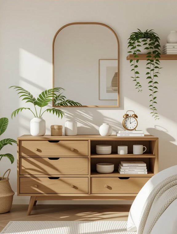 stylish open shelving dresser