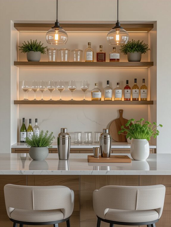 stylish space saving floating shelf