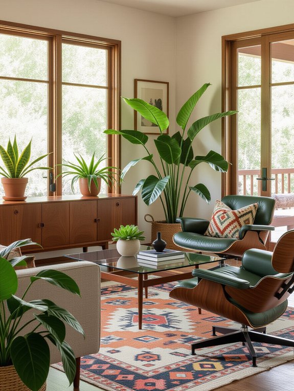 vibrant mid century greenery options