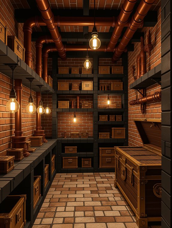 victorian industrial storage aesthetic