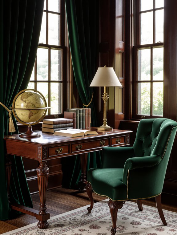 vintage desk and globe