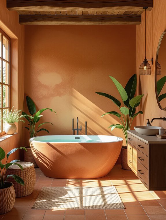 warm earthy terracotta tones