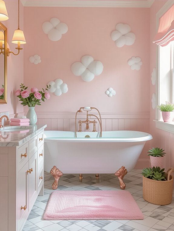 whimsical candy floss bathroom