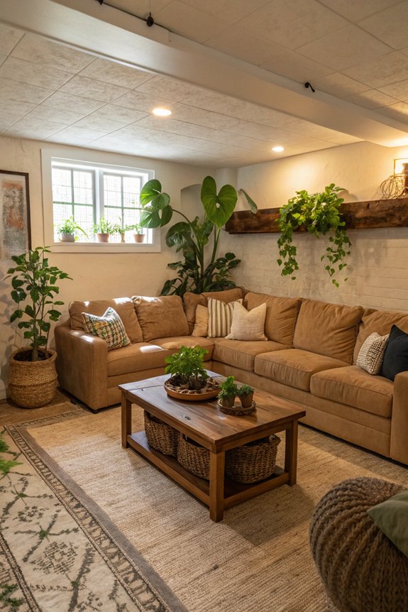 add vibrant potted plants