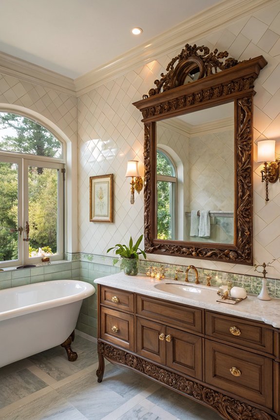 antique mirrors enhance charm