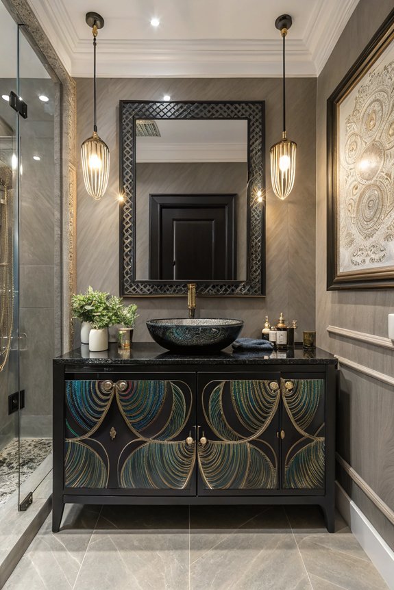 artistic black vanity designs