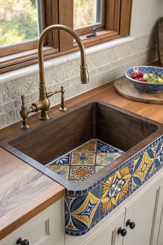 artistic handcrafted kitchen sinks