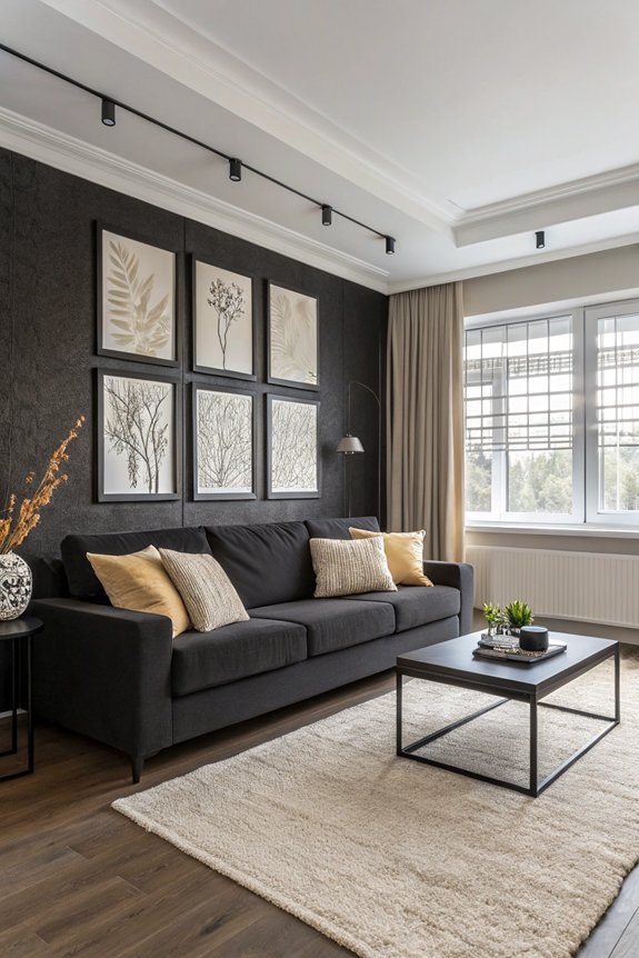 black and neutral contrast