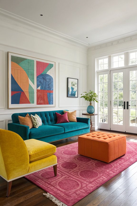 bold colorful living room