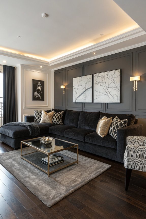 bold dark furniture accents