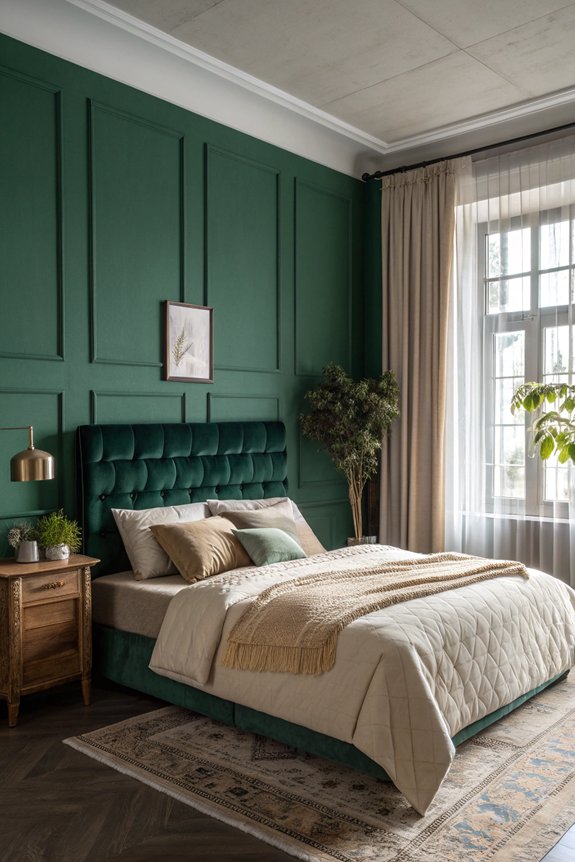 calming dark green neutrals