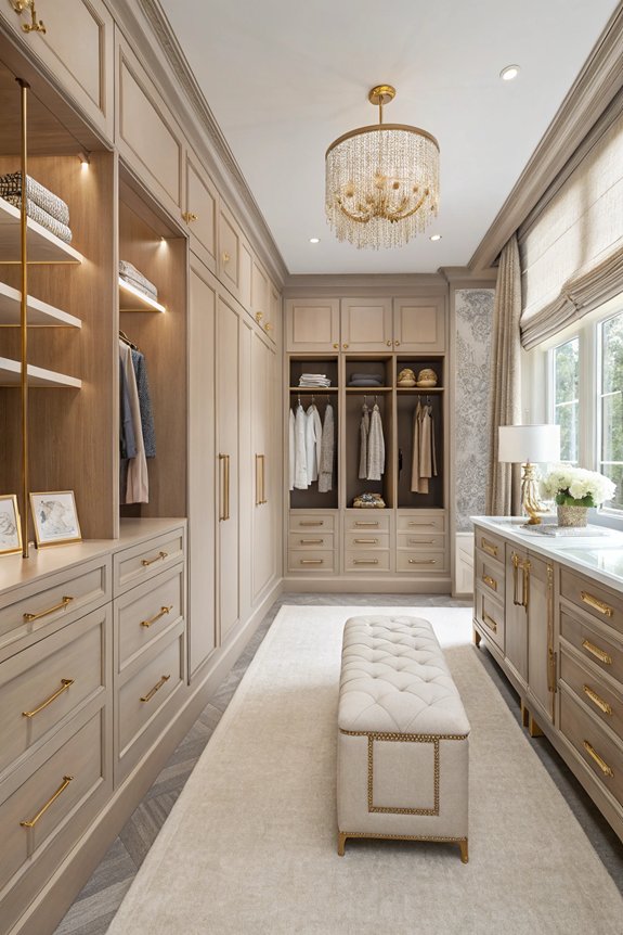 calming neutral closet design