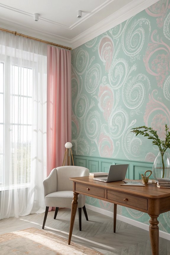 calming soft pastel shades