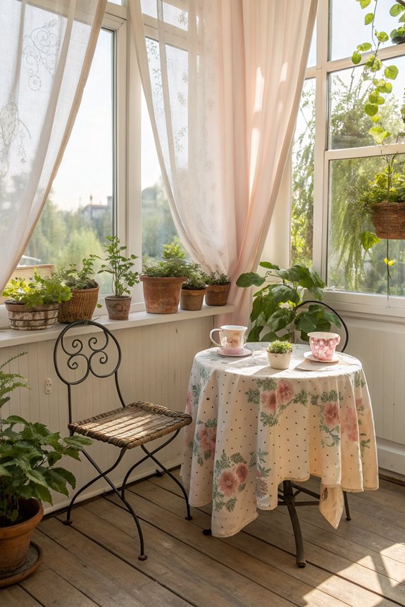 charming sunroom dining area