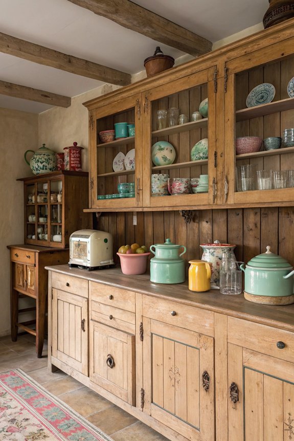 charming vintage kitchen display