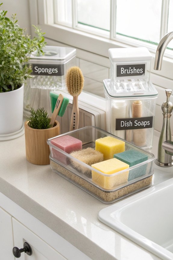clear containers enhance visibility