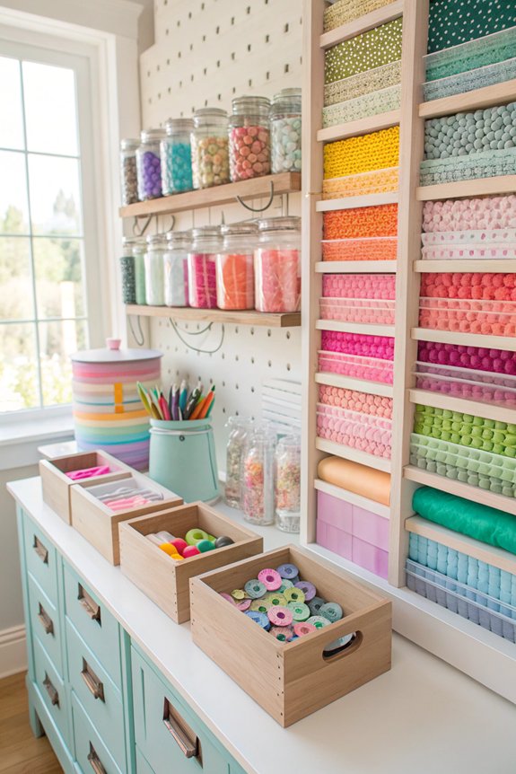 color coded craft organization system