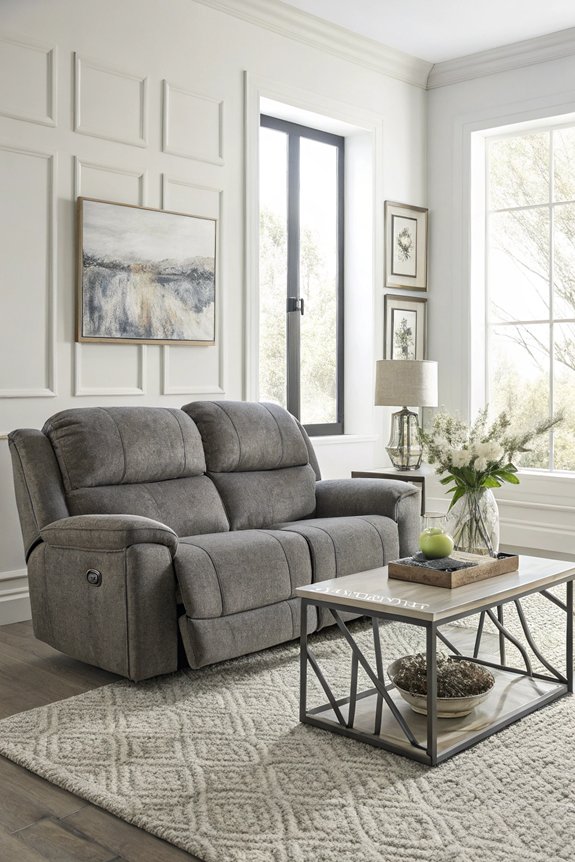 comfortable dual reclining loveseat