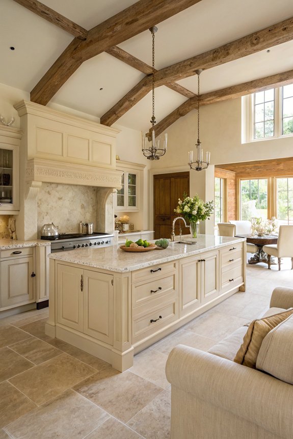 cozy beige kitchen design