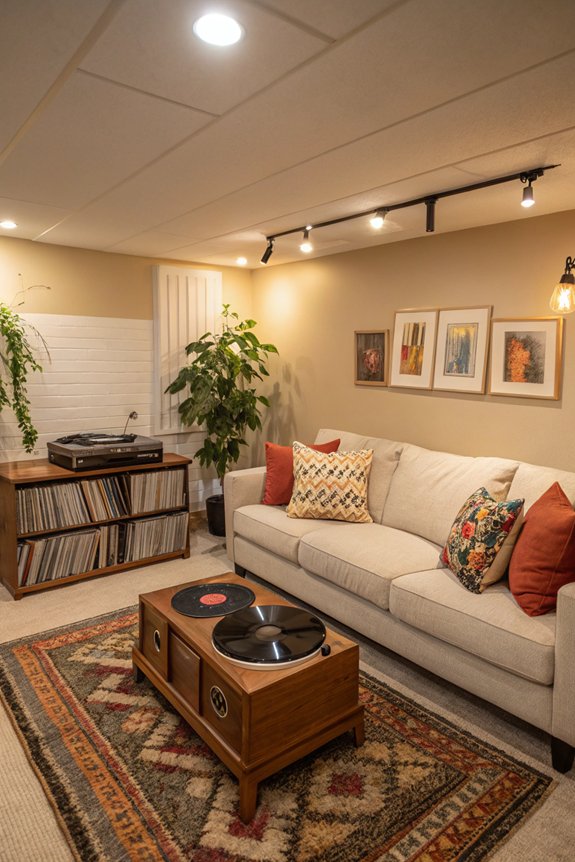 cozy music corner setup
