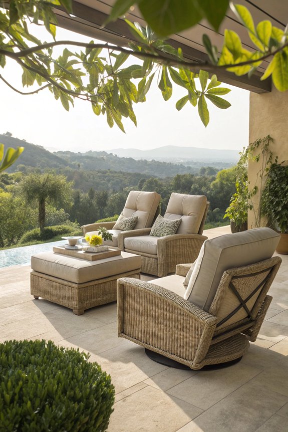 cozy outdoor relaxation space